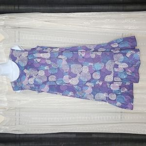 Floral Geometric Print Vintage 70's 80's Anthony Richard Sleeveless Muumuu